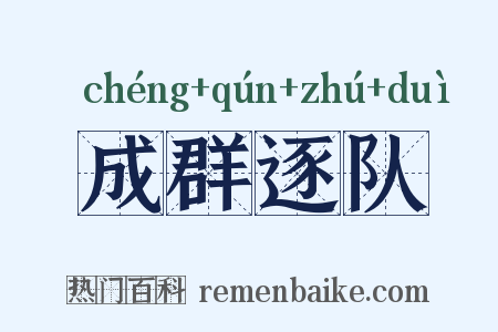 成群逐队是什么意思的图片